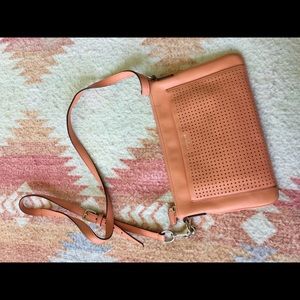 Peach leather coach crossbody